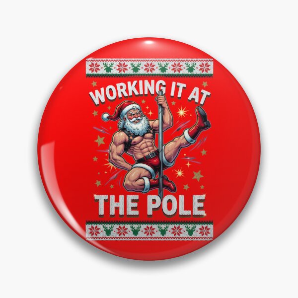 Item preview, Working It At The Pole Funny Santa Christmas designed and sold by TshirtsOnline-.