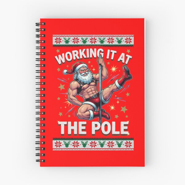 Item preview, Working It At The Pole Funny Santa Christmas designed and sold by TshirtsOnline-.