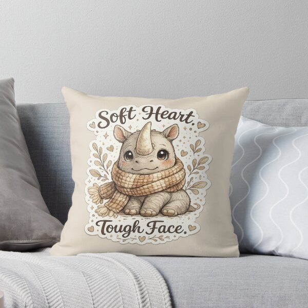 Item preview, Soft Heart Tough Face Rhino Design designed and sold by Safe Haven Pets.
