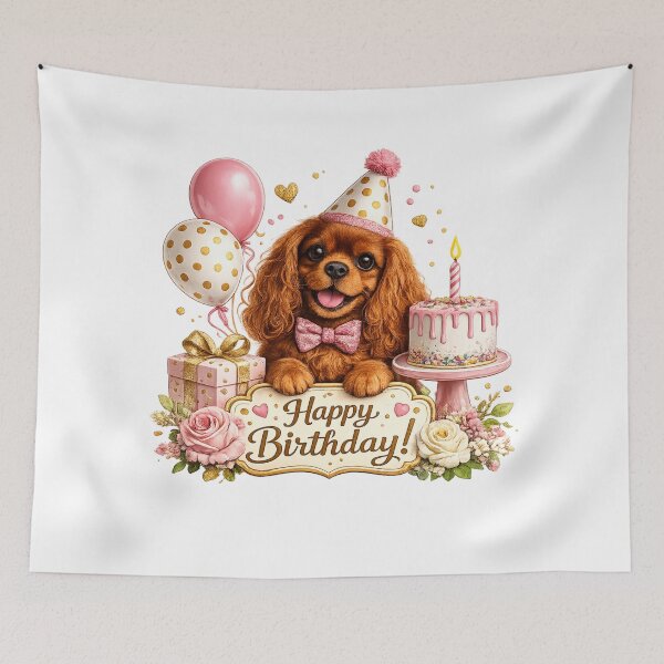 Item preview, Birthday Ruby Cavalier Pink designed and sold by SpottyRainbow.