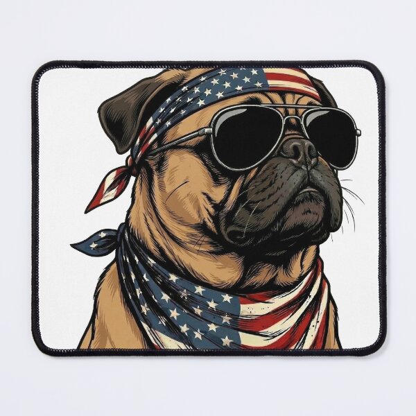 Item preview, Cool Pug Two Fiddy Bruh USA Flag Sunglasses designed and sold by d247.