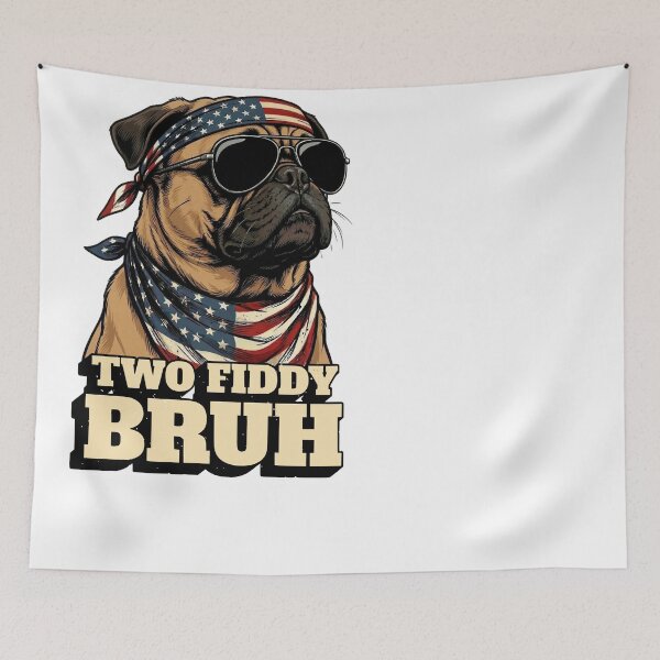 Item preview, Cool Pug Two Fiddy Bruh USA Flag Sunglasses designed and sold by d247.