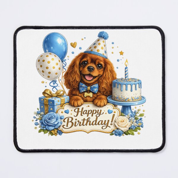 Item preview, Birthday Ruby Cavalier Blue designed and sold by SpottyRainbow.