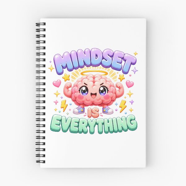 Item preview, Mindset Is Everything | Kawaii Strong Brain Growth Mindset Art designed and sold by Dulxoz.