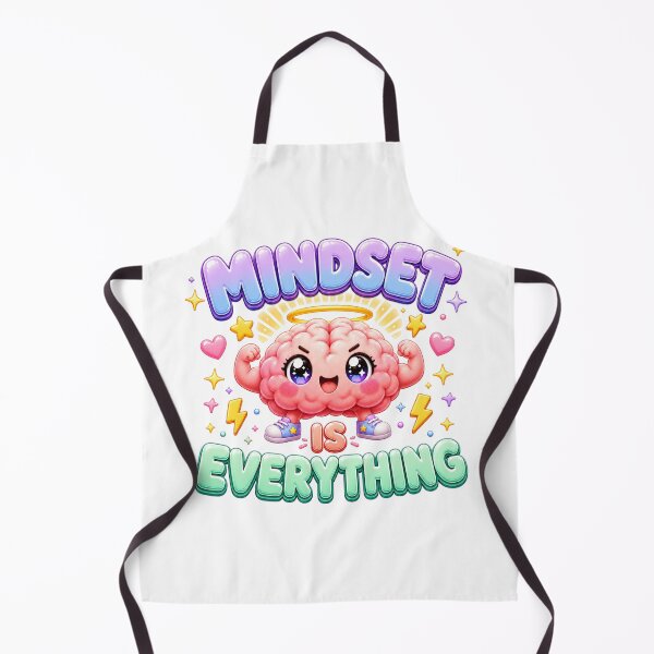 Item preview, Mindset Is Everything | Kawaii Strong Brain Growth Mindset Art designed and sold by Dulxoz.