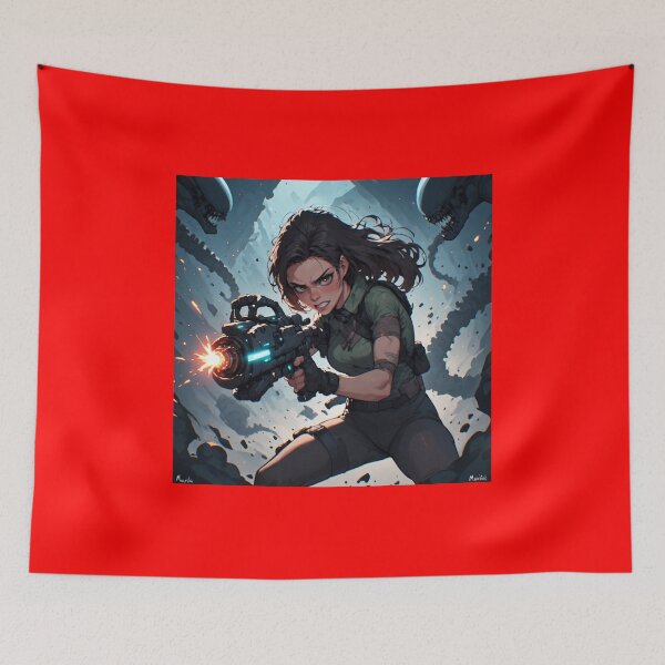 Item preview, Cyberpunk Ripley - Retro Sci-Fi Comic Cover designed and sold by Mavila Forge.