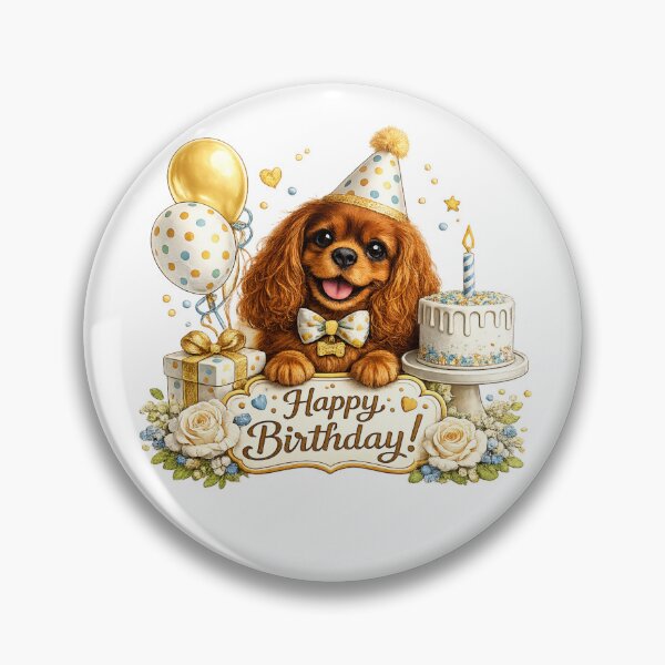 Item preview, Birthday Ruby Cavalier Gold designed and sold by SpottyRainbow.