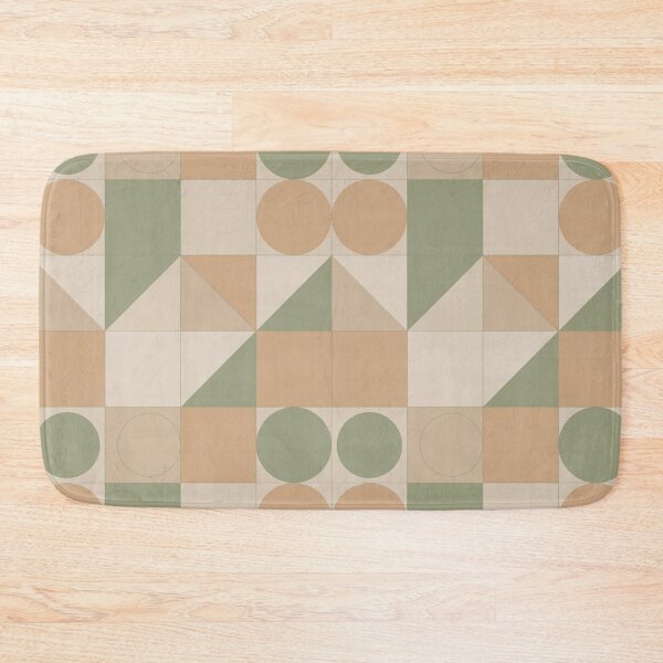 Item preview, Elegant Minimalist Geometric Pattern | Neutral Beige Green Tile Seamless Repeat designed and sold by Midnight Veil Designs.