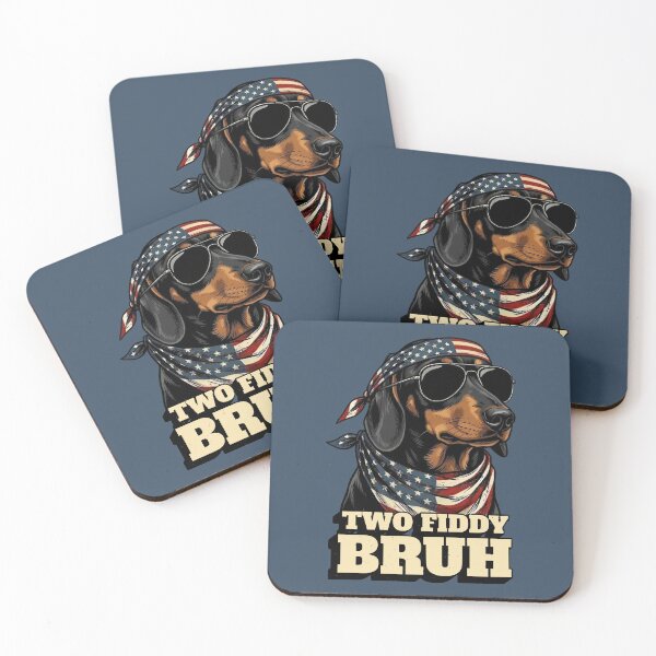 Item preview, Patriotic Dachshund Two Fiddy Bruh Dog Lover designed and sold by d247.