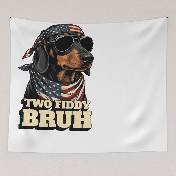 Item preview, Patriotic Dachshund Two Fiddy Bruh Dog Lover designed and sold by d247.