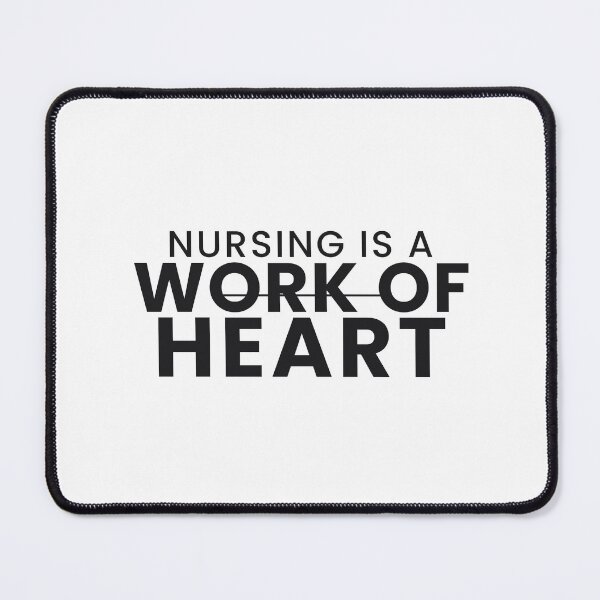 Item preview, Nursing Is A Work Of Heart Funny Nurse Appreciation Tee designed and sold by 7Four1 Designs.