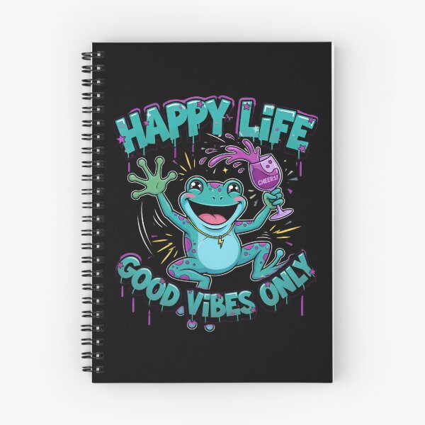 Item preview, Happy Life Good Vibes Frog Cheers designed and sold by TshirtsOnline-.