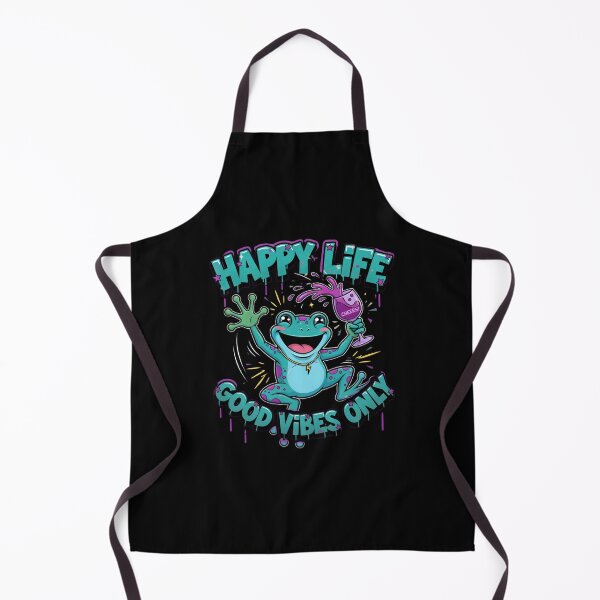 Item preview, Happy Life Good Vibes Frog Cheers designed and sold by TshirtsOnline-.
