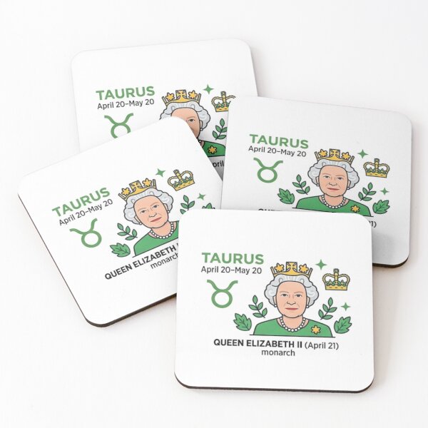 Item preview, Taurus Royalty Queen Elizabeth II Modern Zodiac Art designed and sold by layalistoresa.