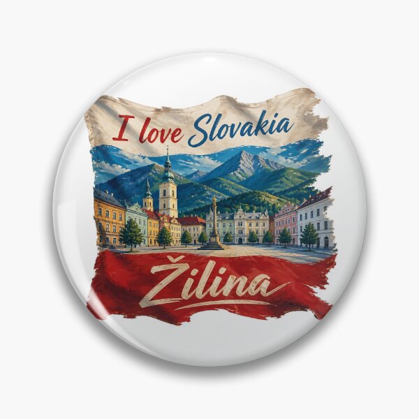 Item preview, Žilina Slovakia Vintage Flag Travel Art designed and sold by MysticalSVK.