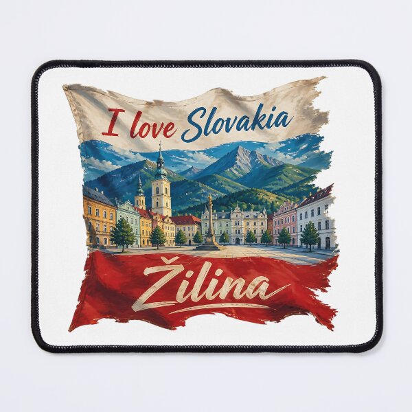 Item preview, Žilina Slovakia Vintage Flag Travel Art designed and sold by MysticalSVK.