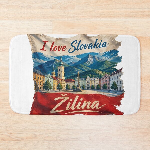 Item preview, Žilina Slovakia Vintage Flag Travel Art designed and sold by MysticalSVK.
