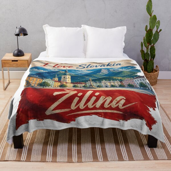 Item preview, Žilina Slovakia Vintage Flag Travel Art designed and sold by MysticalSVK.