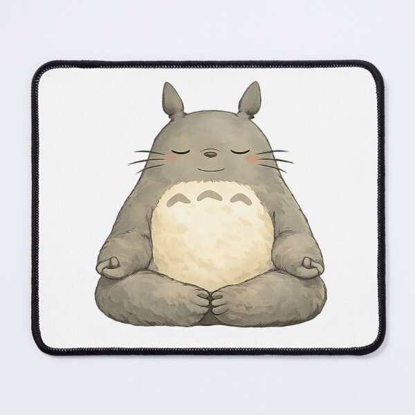 Item preview, Totoro Serenity: Whispers of the Forest in Lotus Pose designed and sold by Med-th-ewolf.