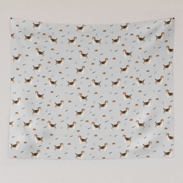 Item preview, Minimalist Flat Design Beagle Dog Grey Pattern designed and sold by svitlaarty.