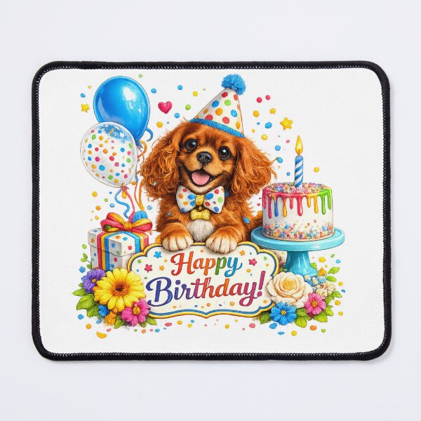 Item preview, Birthday Ruby Cavalier Bright designed and sold by SpottyRainbow.