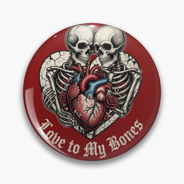 Item preview, Two skeletons forming heart designed and sold by ekemarket.