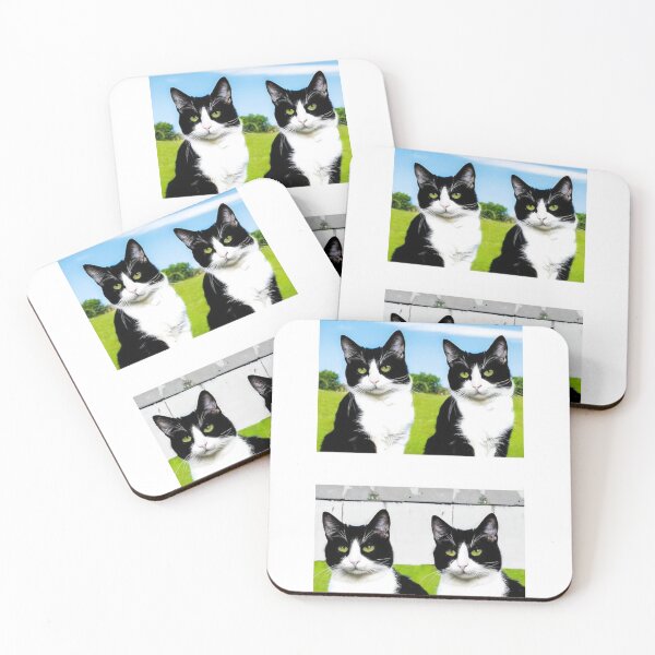 Item preview, Art - Pop Art Style Cat, Composition in a 2x2 Grid designed and sold by DoodyPets.