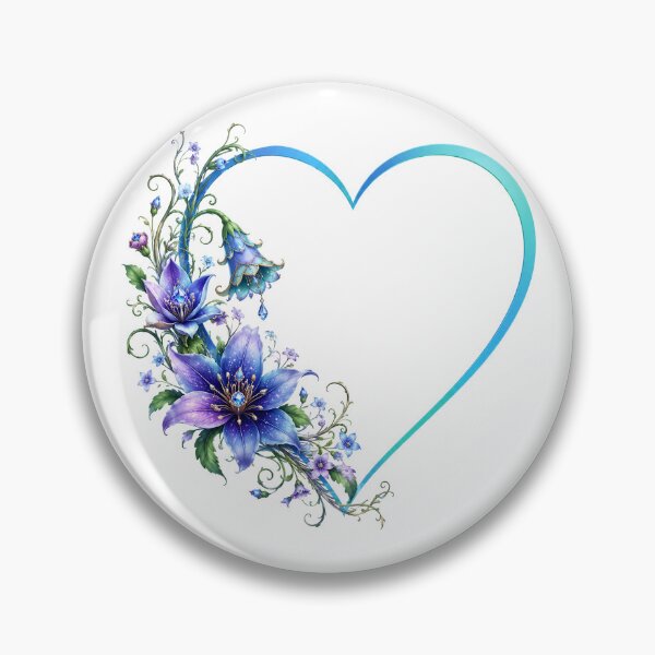Item preview, Heart with flowers designed and sold by HeyFajnaLinja.