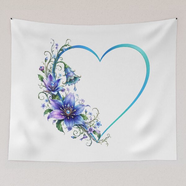 Item preview, Heart with flowers designed and sold by HeyFajnaLinja.
