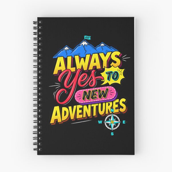 Item preview, Always Yes to New Adventures Mountain Compass designed and sold by TshirtsOnline-.