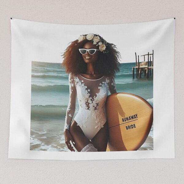 Item preview, Bachelorette Party Bride Wood Surfboard designed and sold by Voodoo Store Paranormal Collections.