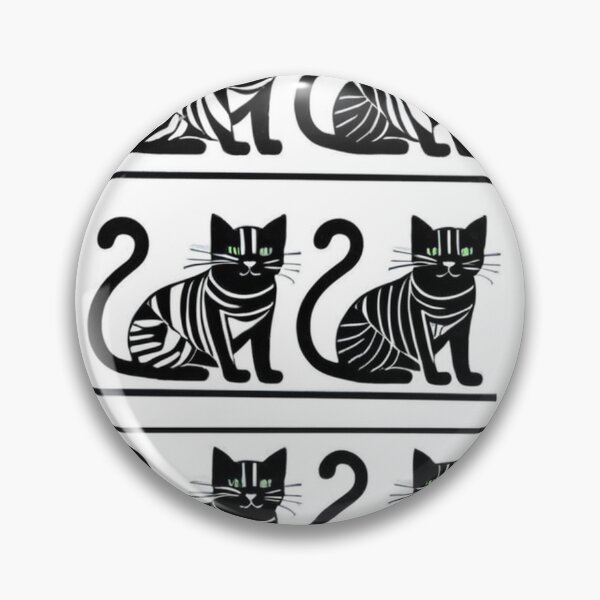 Artikelvorschau, Art - Stylized Cats in Black and White, Hypnotic Spot the Difference entworfen und verkauft von DoodyPets.