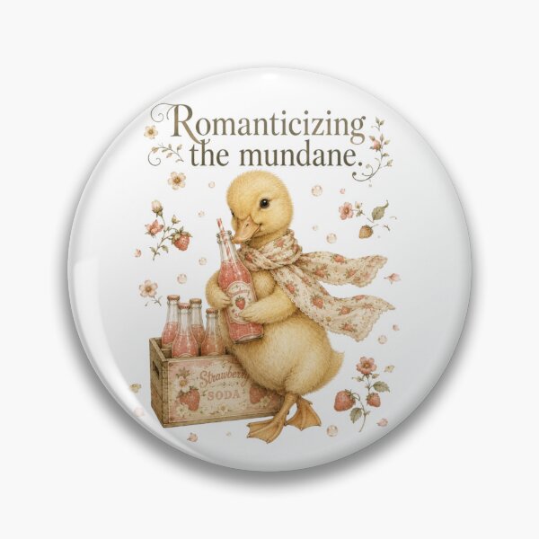 Item preview, Romanticizing The Mundane Cute Duck Strawberry Soda Aesthetic designed and sold by AQUILAKREO.