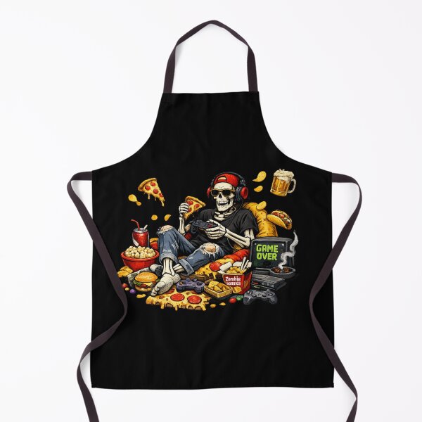 Item preview, Skeleton Gamer Pizza and Snacks Graphic designed and sold by TheZyro.