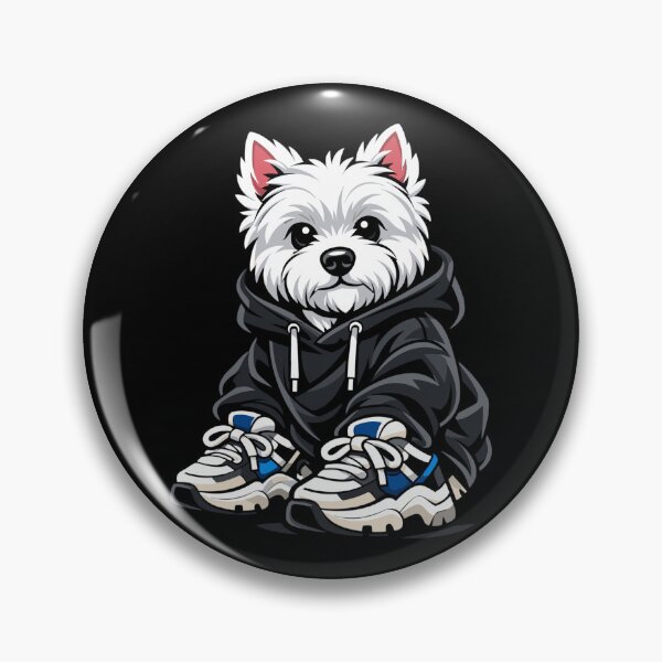 Item preview, Cool Westie in an oversized hoodie & sneaker design designed and sold by Pineapple-Tree.