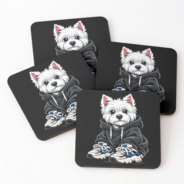 Item preview, Cool Westie in an oversized hoodie & sneaker design designed and sold by Pineapple-Tree.