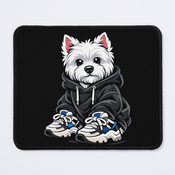 Item preview, Cool Westie in an oversized hoodie & sneaker design designed and sold by Pineapple-Tree.