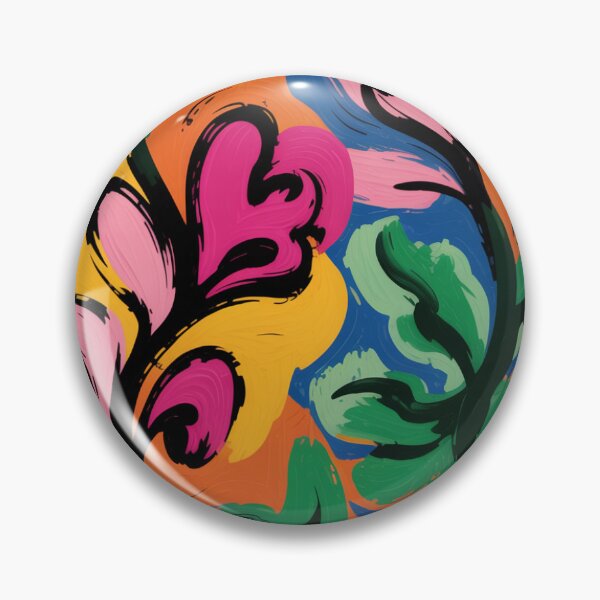 Item preview, Bold Fauvism Inspired Pattern | Vibrant Pink Orange Floral Seamless Repeat designed and sold by Midnight Veil Designs.