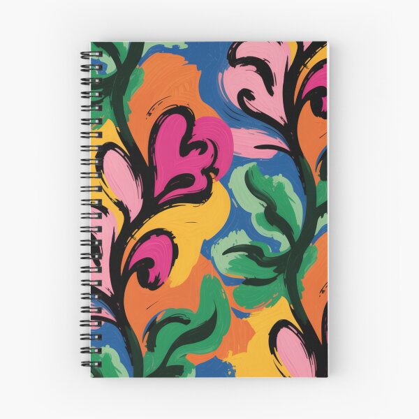 Item preview, Bold Fauvism Inspired Pattern | Vibrant Pink Orange Floral Seamless Repeat designed and sold by Midnight Veil Designs.