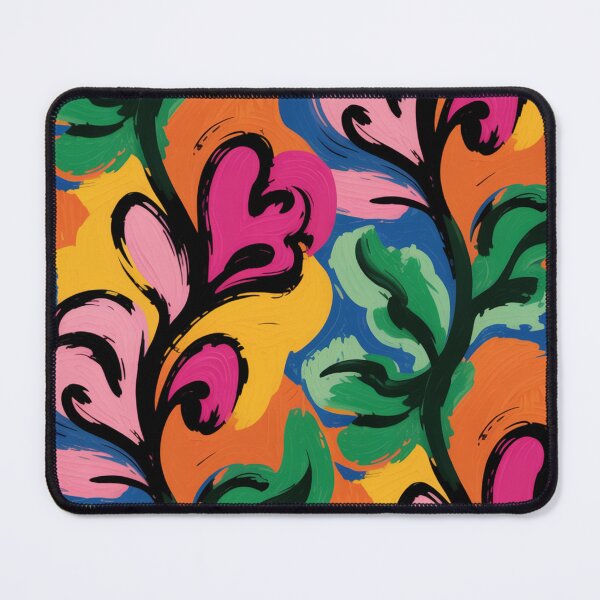 Item preview, Bold Fauvism Inspired Pattern | Vibrant Pink Orange Floral Seamless Repeat designed and sold by Midnight Veil Designs.