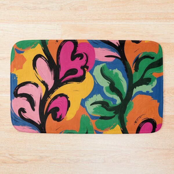 Item preview, Bold Fauvism Inspired Pattern | Vibrant Pink Orange Floral Seamless Repeat designed and sold by Midnight Veil Designs.
