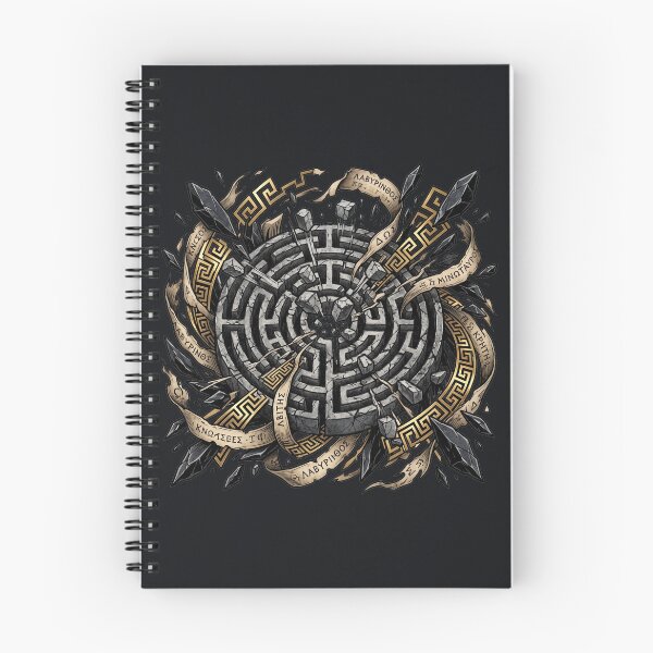 Item preview, Ancient Greek Labyrinth Maze - Chaotic Maximalist Geometry Art designed and sold by krish-prints.