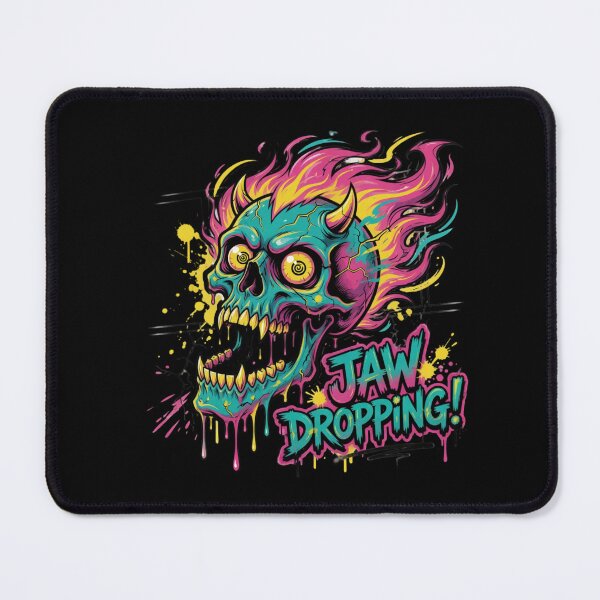Item preview, Neon Flame Devil Skull Jaw Dropping Art designed and sold by TshirtsOnline-.