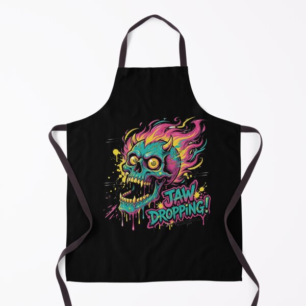 Item preview, Neon Flame Devil Skull Jaw Dropping Art designed and sold by TshirtsOnline-.