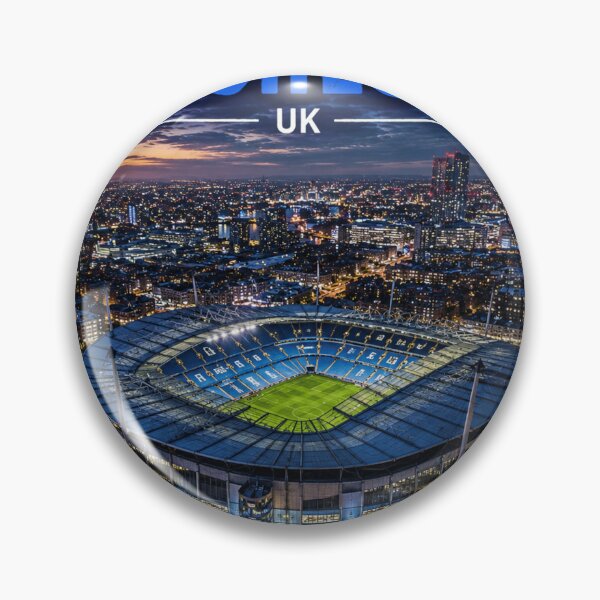 Item preview, Manchester City Skyline & Iconic Stadium Art – Cinematic Blue Edition designed and sold by globetrottergfx.