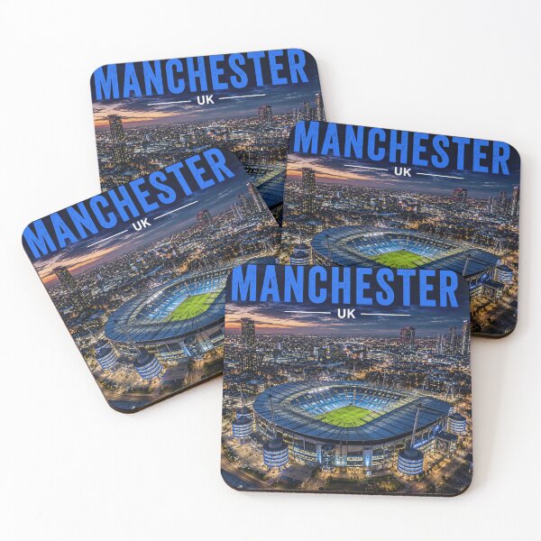 Item preview, Manchester City Skyline & Iconic Stadium Art – Cinematic Blue Edition designed and sold by globetrottergfx.