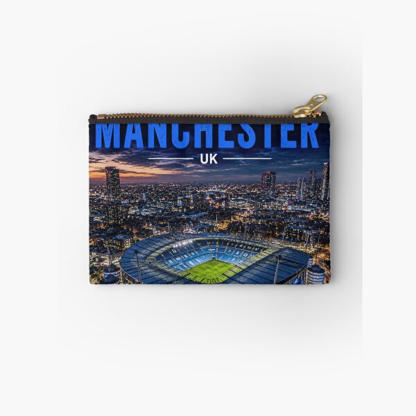 Item preview, Manchester City Skyline & Iconic Stadium Art – Cinematic Blue Edition designed and sold by globetrottergfx.