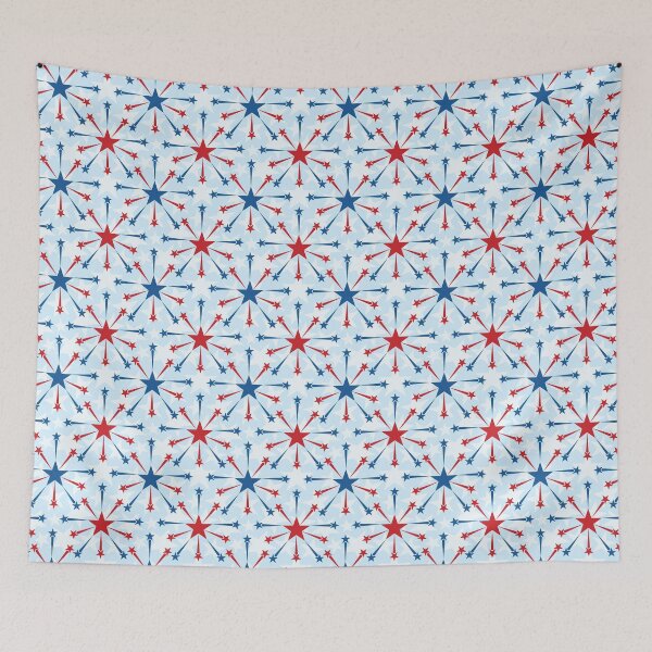 Item preview, Patriotic Starburst Firework Red White and Blue Pattern designed and sold by mrhighsky.