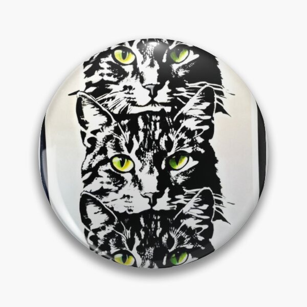 Artikelvorschau, Art - Three Tabby Cats, Pop Art Composition with Yellow Eyes entworfen und verkauft von DoodyPets.
