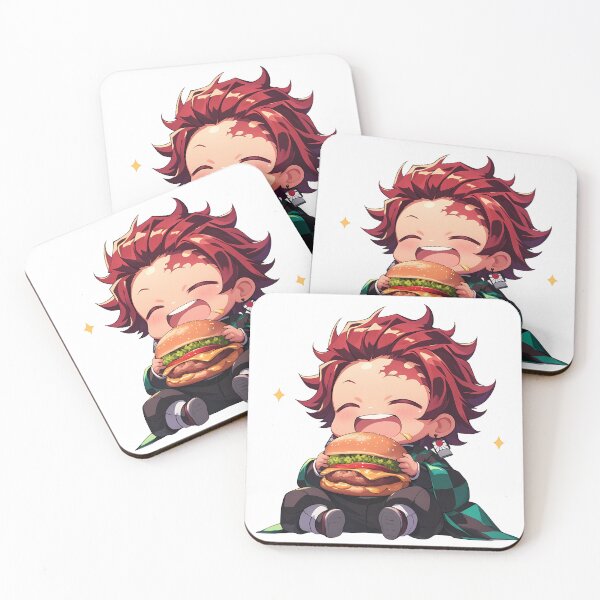 Item preview, Tanjiro Kamado Demon Slayer Chibi Burger Anime Happy Bite designed and sold by earlobejerk.